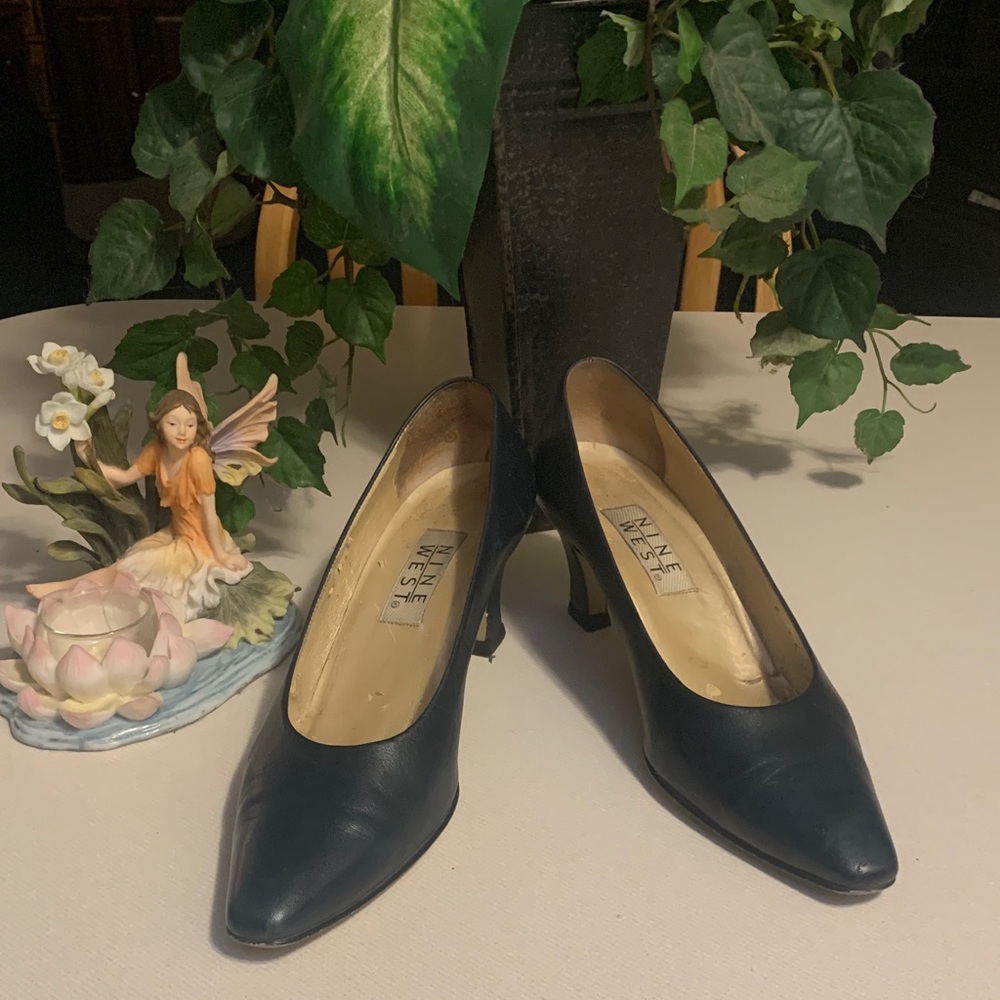 Nine West Dark Leather Heels
